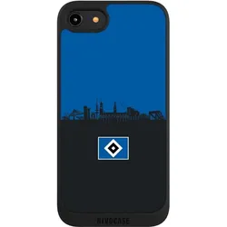 Nivocase Handyhülle für Apple iPhone 8 Hülle NIVOpure Case Schwarz HSV Hamburg Skyline (Apple iPhone 8), Smartphone Hülle, Schwarz