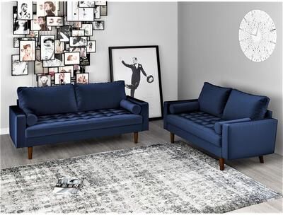 US Pride Furniture Civa 2 Piece Living Room Set - Sofa and Loveseat