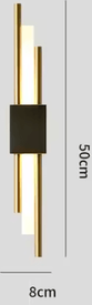 Inspire Curations Modern Black And Brass LED Wall Sconce b nature White(3500 5500k)