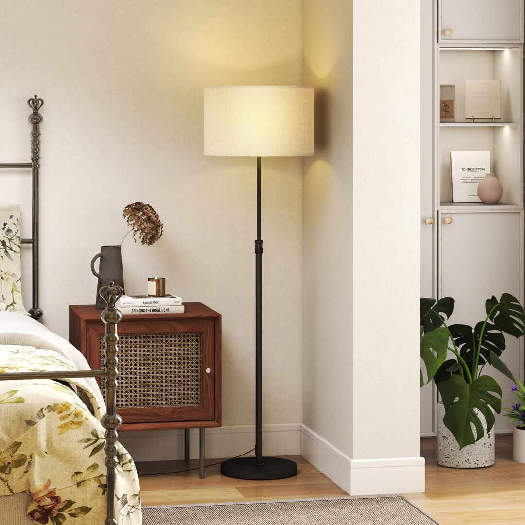 17 Stories Modern Dimmable Standing Lamp with Adjustable Colour Temperatures Black 168cm H X 40cm W X 40cm D