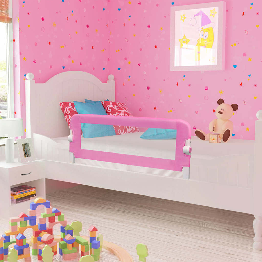 Symple Stuff Lykke Toddler Safety Side Rails Pink 42cm H x 40.5cm W x 120cm L