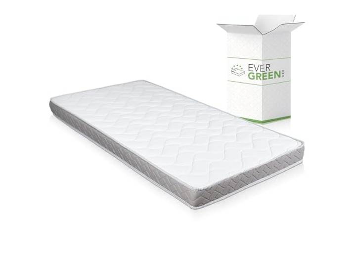 EVERGREENWEB Einzelmatratze für Schlafsofa, 12 cm hoch, orthopädische Wasserschaummatratze, hypoallergene und ergonimische Matratze mit weißem Bezug 70X190 – DAYBED