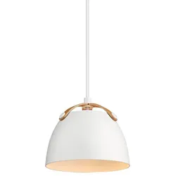 Halo Design OSLO Hängeleuchte Metall/Holz Ø16cm Weiß