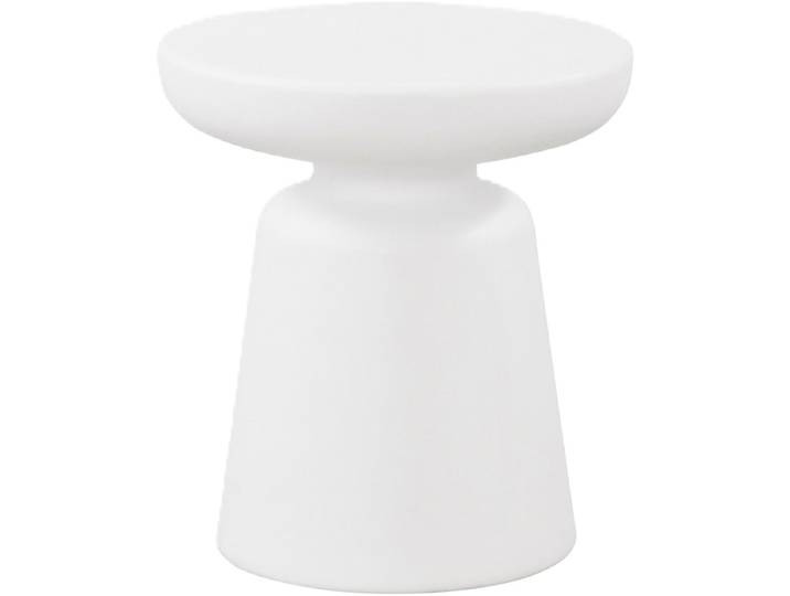 Bijzettafel Posio ronde salontafel 40 cm wit [en.casa]