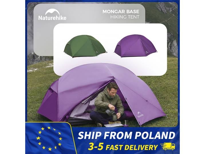 Tente de camping Naturehike Mongar 1, 2 ou 3 personnes, modèles PRO/UL/BASE, tente de randonnée ultralégère, double couche, imperméable, tente autoportante.
