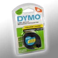 Dymo Label Band Letratag 91222 (S0721620) schwarz auf gelb 12mm x 4m Plastik