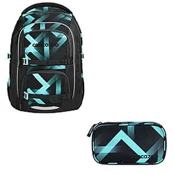 Coocazoo Porter Laser Lights Schulrucksack Set 2tlg