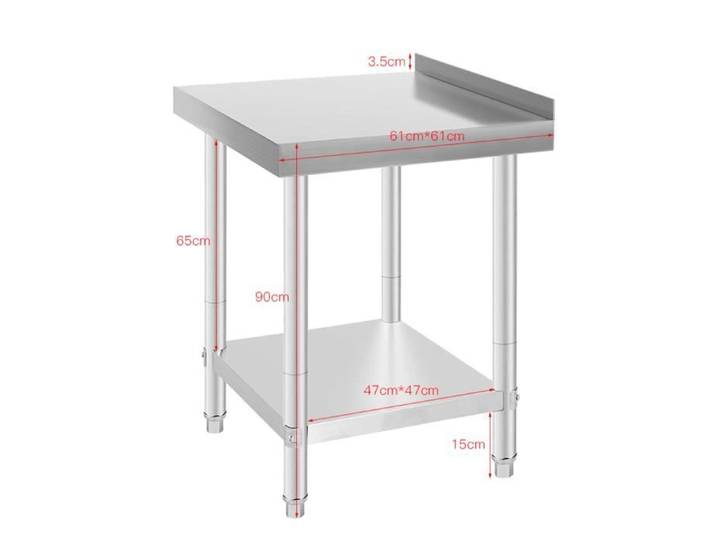 Plan de travail de cuisine en inox TON - 61x61x90cm - 9kg