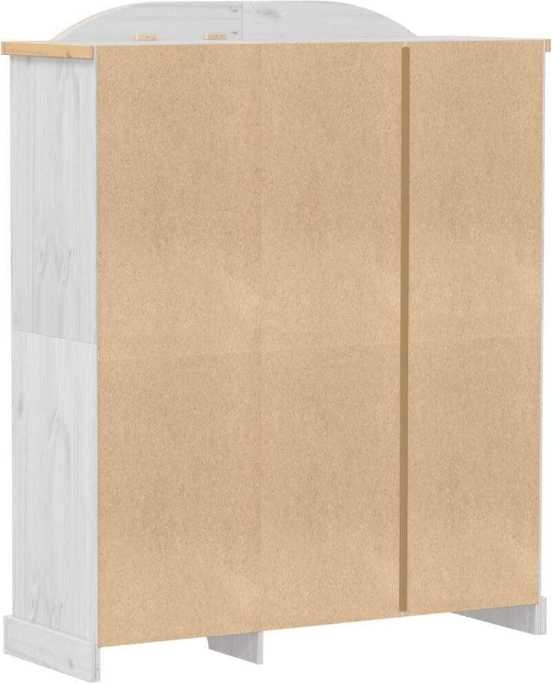 vidaXL Garde-robe Corona blanc 151,5x52x186 cm bois de pin massif