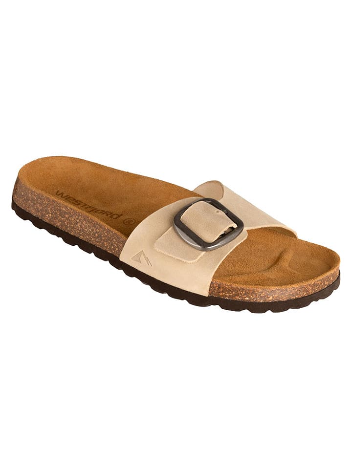 Westfjord Leder-Pantoletten "Hekla" in Beige - 42