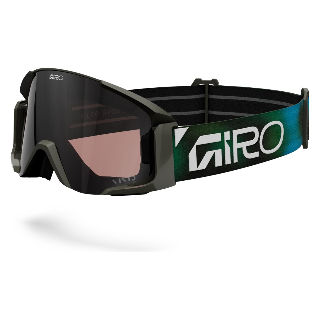 Giro Dropline MTB VIVID Goggle (Black, Frequency Blue, Clear, vivid trail+clear) (37890-E39-OS)
