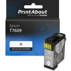 Druckerpatrone kompatibel mit Epson T7609 - Helles Hellschwarz