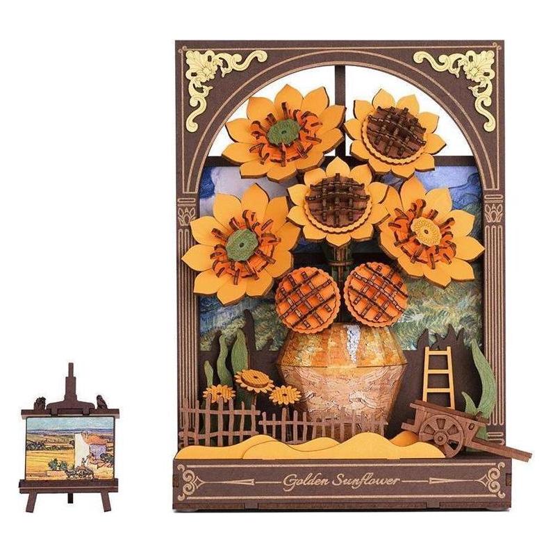 Robotime 3D Puzzle Goldene Sonnenblume, Motiv: Landschaft / Natur (TH002)