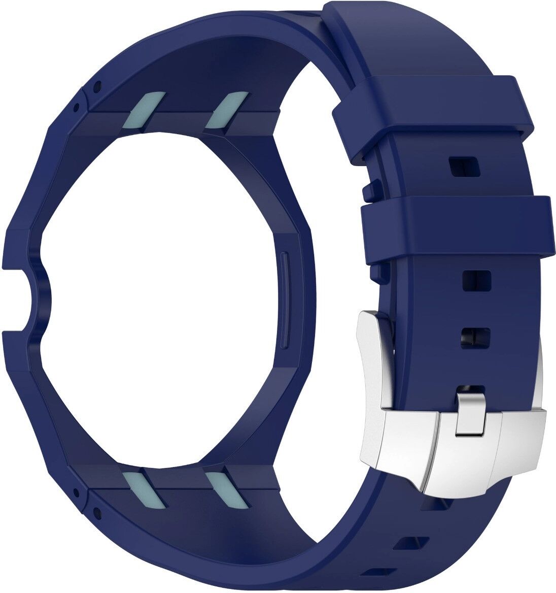 INF Bracelet silicone compatible avec Swatch Royal Pop et compatible avec AP - Interface 20mm, boucle à ardillon, 27cm x 4.4cm Bleu