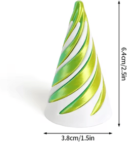 Inspire Picks 3D Printed Rotating Spiral Pyramid Anti Stress Fidget Toy & Sensory Desk Decor 4