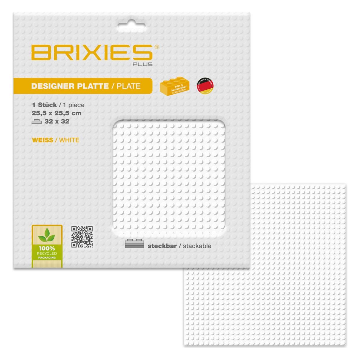 Brixies Bauplatte 32x32 Basic weiss (225.013)