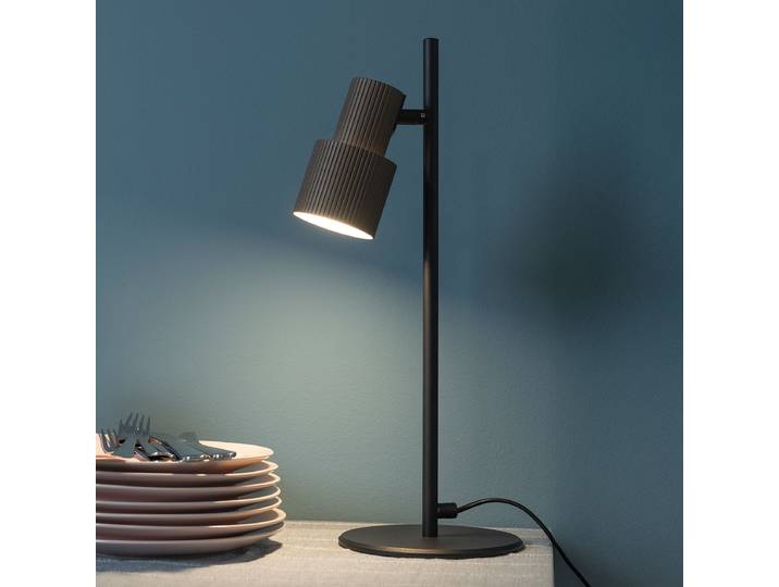 Lampe de table Ø 15cm Marron/Noir Aluminium thermopoudré GU10