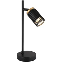 Tischleuchte Tischlampe Leselampe schwarz gold Wohnzimmerlampe beweglich H 35 cm