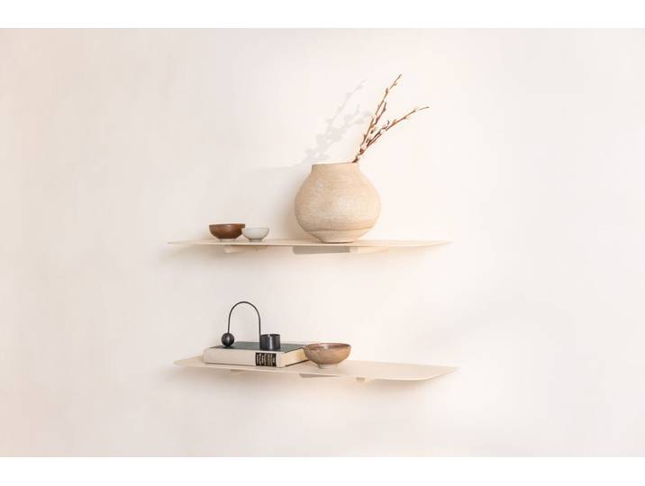 Wandregal Lenn – Minimalistisches Regal aus Metall - Cashew - 40 cm - Luxusbetten24