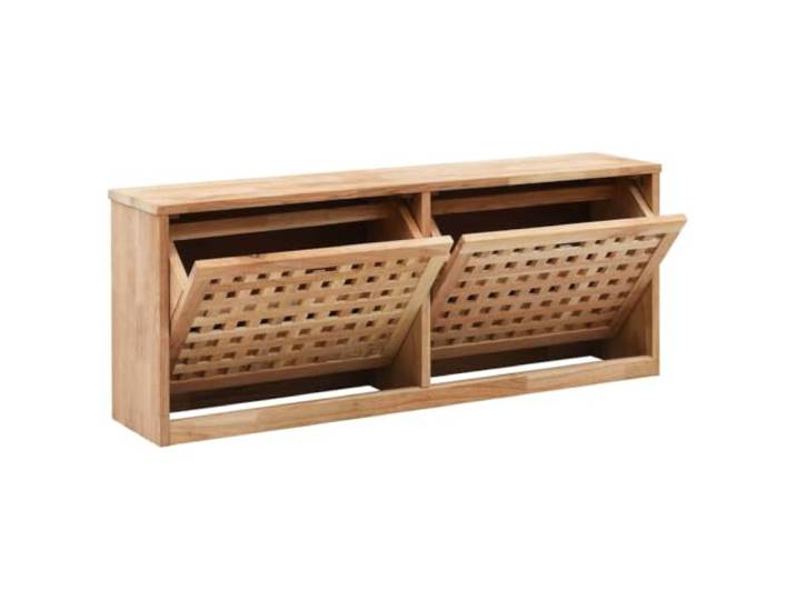 POUFGDR Sitzbank zur Aufbewahrung von Schuhen, 94 x 20 x 38 cm, Massivholz 6 Paare, belüftete Latten, Sperrholz, bequemer Sitz, Flur, Eingang, einfache Montage
