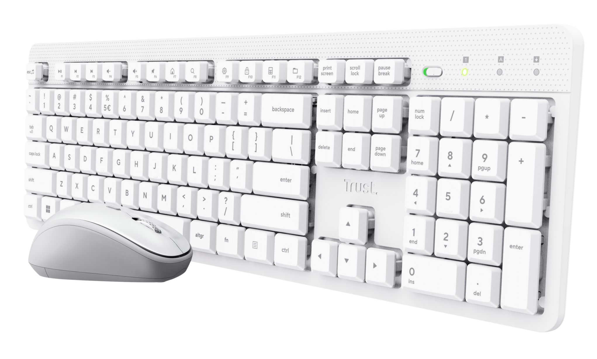 Trust Heimbüro Tastatur RF Wireless Ody II (Weiß) 25468