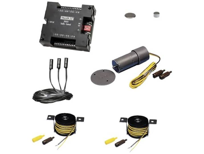 FALLER Car System basisset componenten met verkeerscontrole en sensoren, modelspoorbaan, accessoires H0 modelbouwset, modelspoorbaan H0 & N Car System
