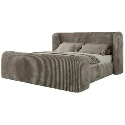 Polsterbett mit Lattenrost  ¦ braun ¦ Maße (cm): B: 223 H: 111
