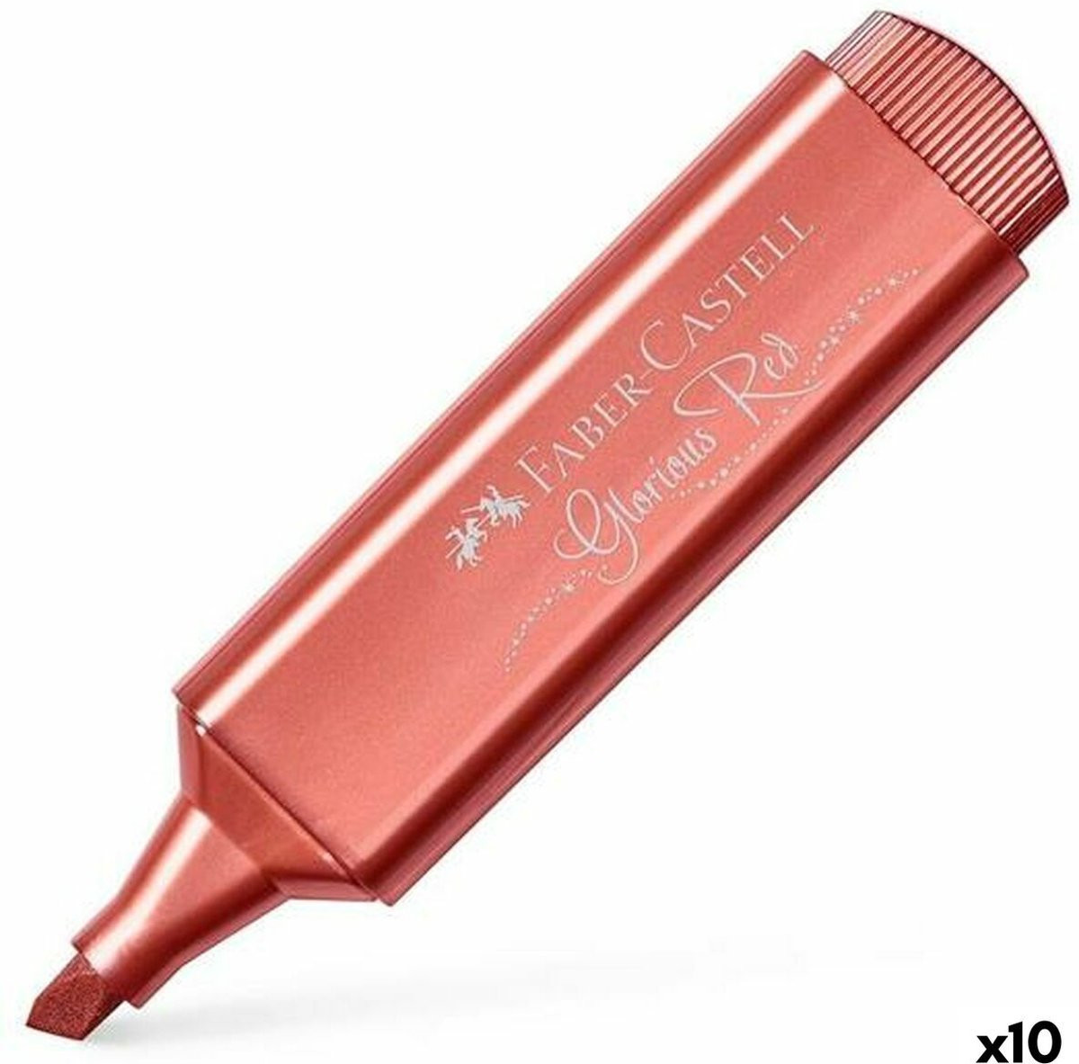 Faber-Castell Textliner 46 markeerstift Metallic rood, 1 stuk
