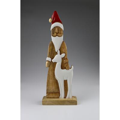 Dekofigur AM DESIGN "Dekoobjekt aus Holz", braun, B:12cm H:40cm, Holzwerkstoff, Dekofiguren, BxH: 12x40 cm