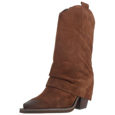 Bikerboots ALMA EN PENA "ALMA EN PENA Stiefel Leder", Damen, Gr. 39, braun (camel), Leder, Schuhe Bikerboots