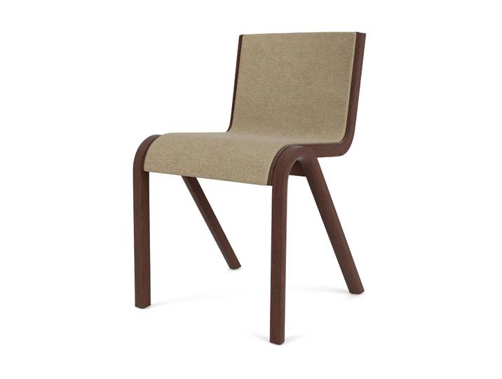 Audo Copenhagen Chaise rembourrée sur le dossier et l assise Ready Red oak-Audo Bouclé 02'
