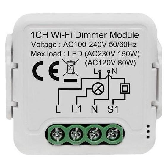 Netplus NPLLDIM01 - Smart Dimmer Module 1-channel Wi-Fi (Dimmaktor) (NPLLDIM01)