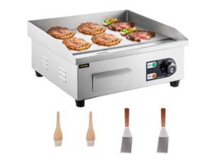 Plaque de Cuisson Electrique Commerciale Plaque de cuisson Plancha BBQ Acier Inox 3000w.