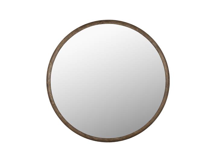 Dutchbone Ronde Spiegel Gale Rubberhout, 80cm - Bruin