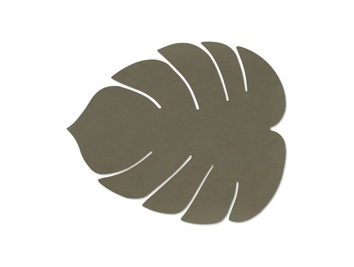 LIND DNA Set de table Monstera Leaf Nupo L Vert armée