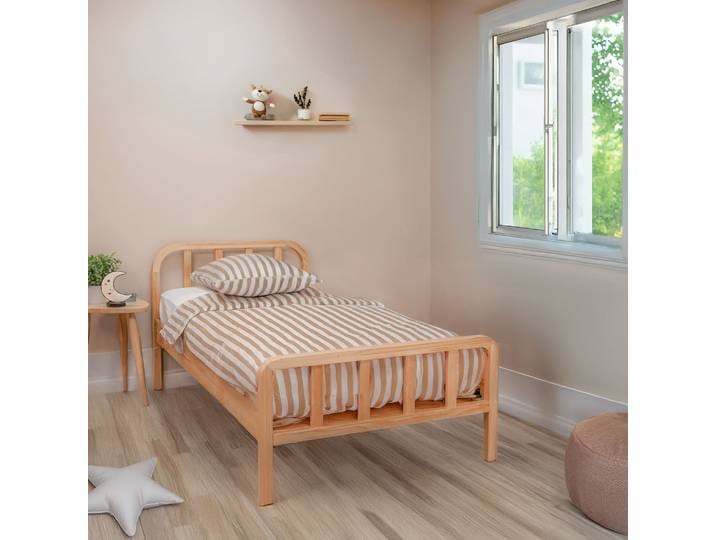 Ensemble matelas ferme mousse Tranquillité 2.0 + Lit enfant en pin massif bois naturel 90x200 - LT17019