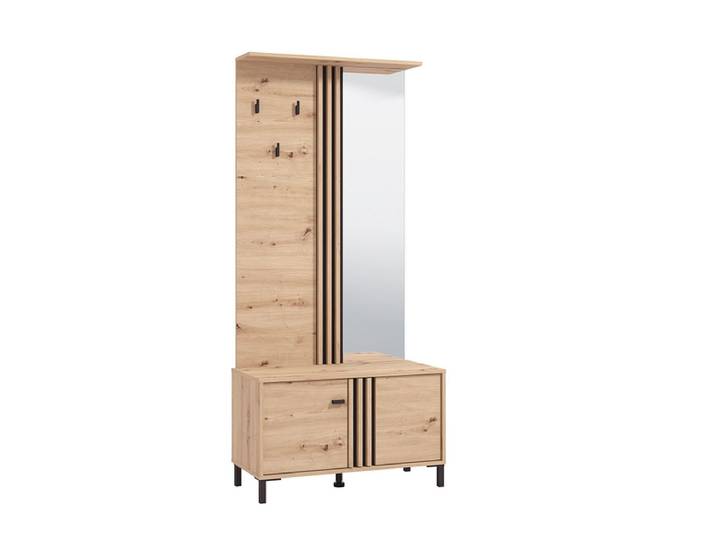Garderobe LAVAL 86.5x40x190cm artisan eiche