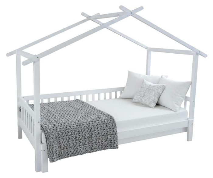 Kondela Montessori Bett mit Ausziehbett Kesio 90x200 cm - weiß