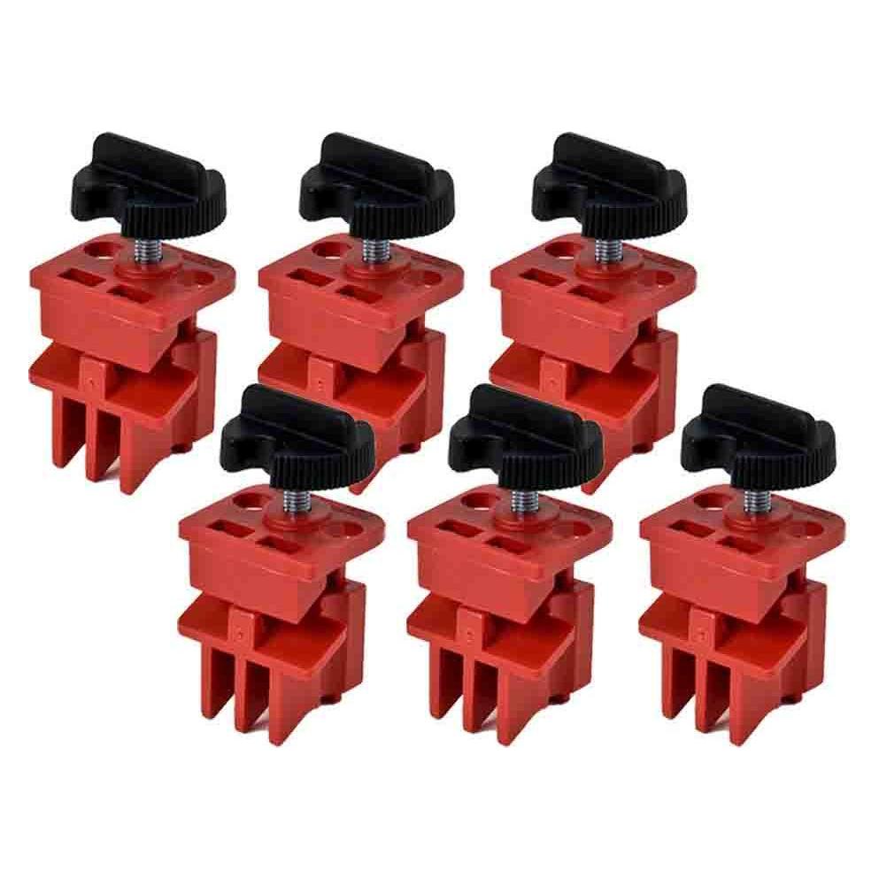 Brady Universelle Verriegelung für mehrpolige Schutzschalter, Robuster, modifizierter Nylon, Rot/S (066320)