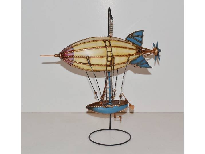 JS GartenDeko Modellflugzeug Blechmodell Modellflugzeug Oldtimer Zeppelin Luftschiff L 37 cm