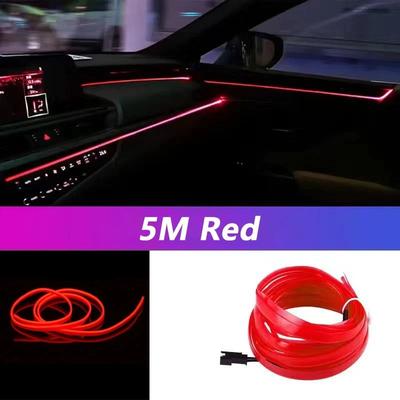 Uplift Essentials 5M USB Interior LED Neon EL Wire Ambient Light red