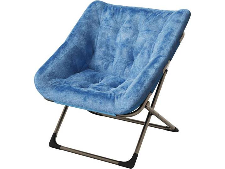 Fauteuil Cocooning-TOYS S-Fauteuil Relax/SALON/Confortable-avec Pied Métal- BLEU