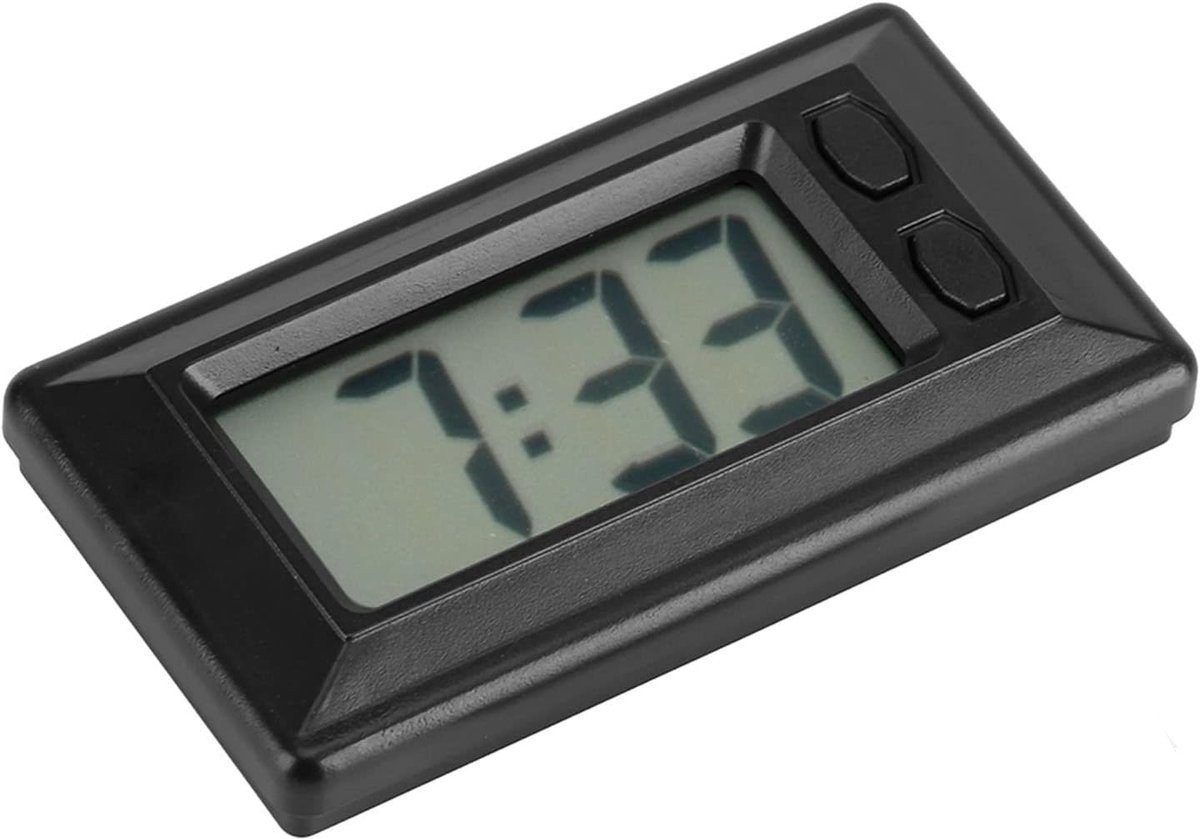 Longziming Mini Digitale Klok - Compacte Waterdichte LCD Timer met Grote Cijfers voor Examen en Kantoor