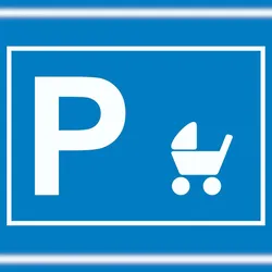 HB-Druck Kinderwagen Parkplatz Schild waagerecht A0 (841x1189mm)