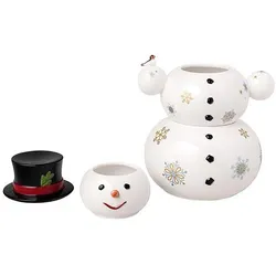 Villeroy & Boch Schneemann Dose Christmas Toys Memory, Vorratsbehälter, Weiss, Mehrfarbig