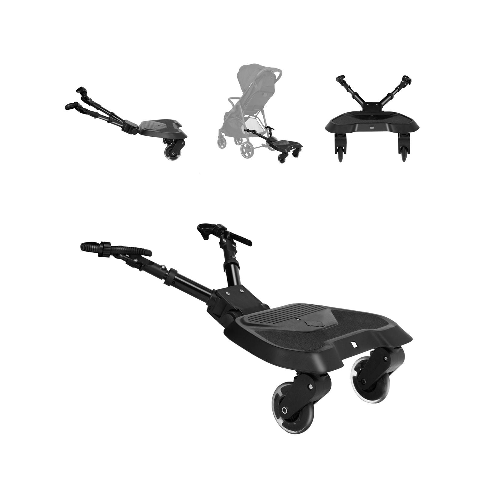 Kikkaboo Kinderwagen Trittbrett Ally universal Stoßdämpfer Kinderwagenaufsatz schwarz