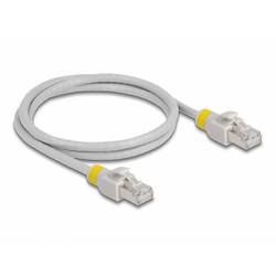 Delock 80118 RJ45 Patchkabel CAT 6a S/FTP 1.00 m Grau Geschirmt 1 St.