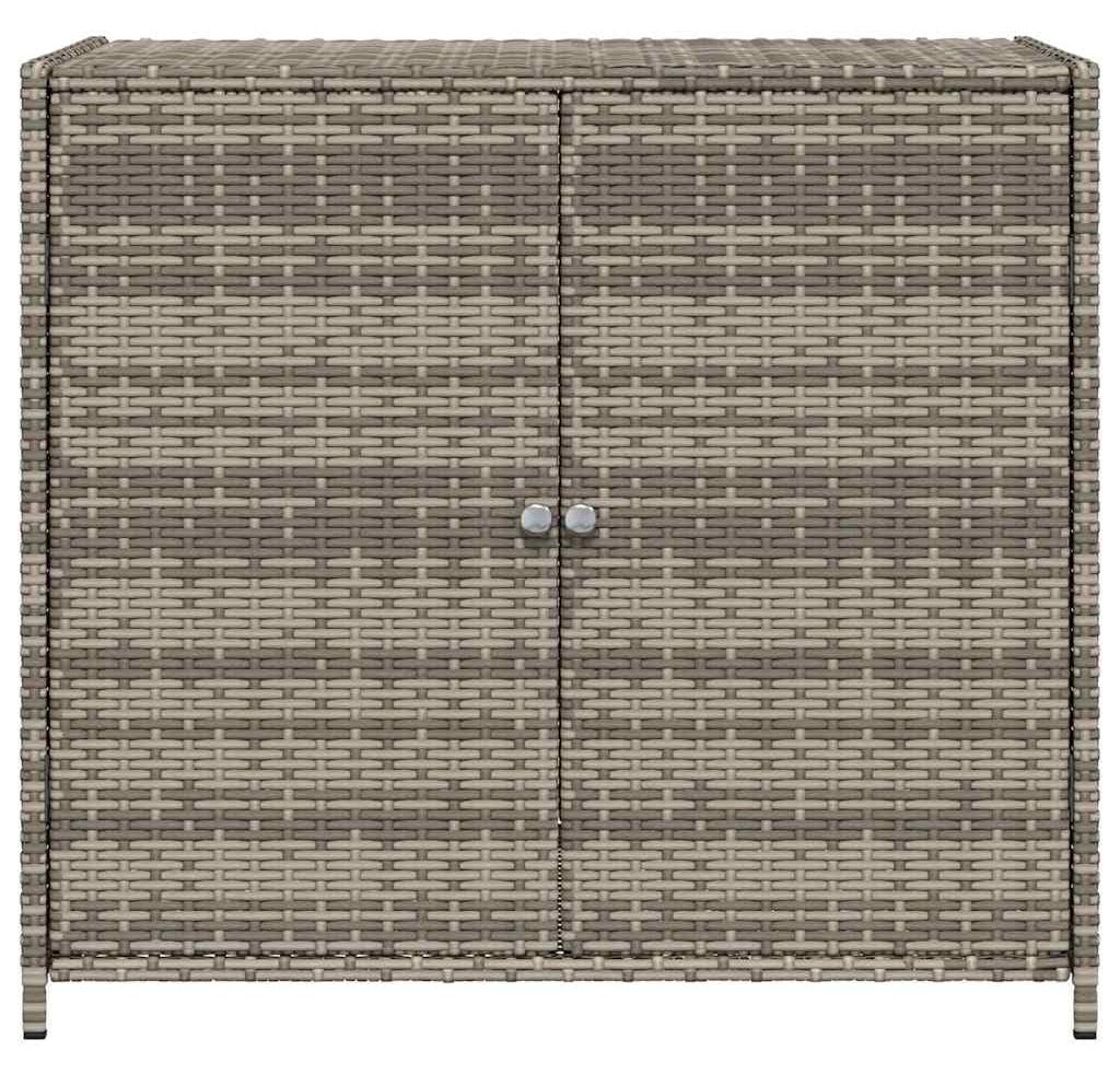 Gartenkasten, Grau - 83 x 45 x 76 cm - Kunststoff - Aussehen wie Polyrottan - Aufbewahrungsbox für Gartenkissen und Werkzeuge