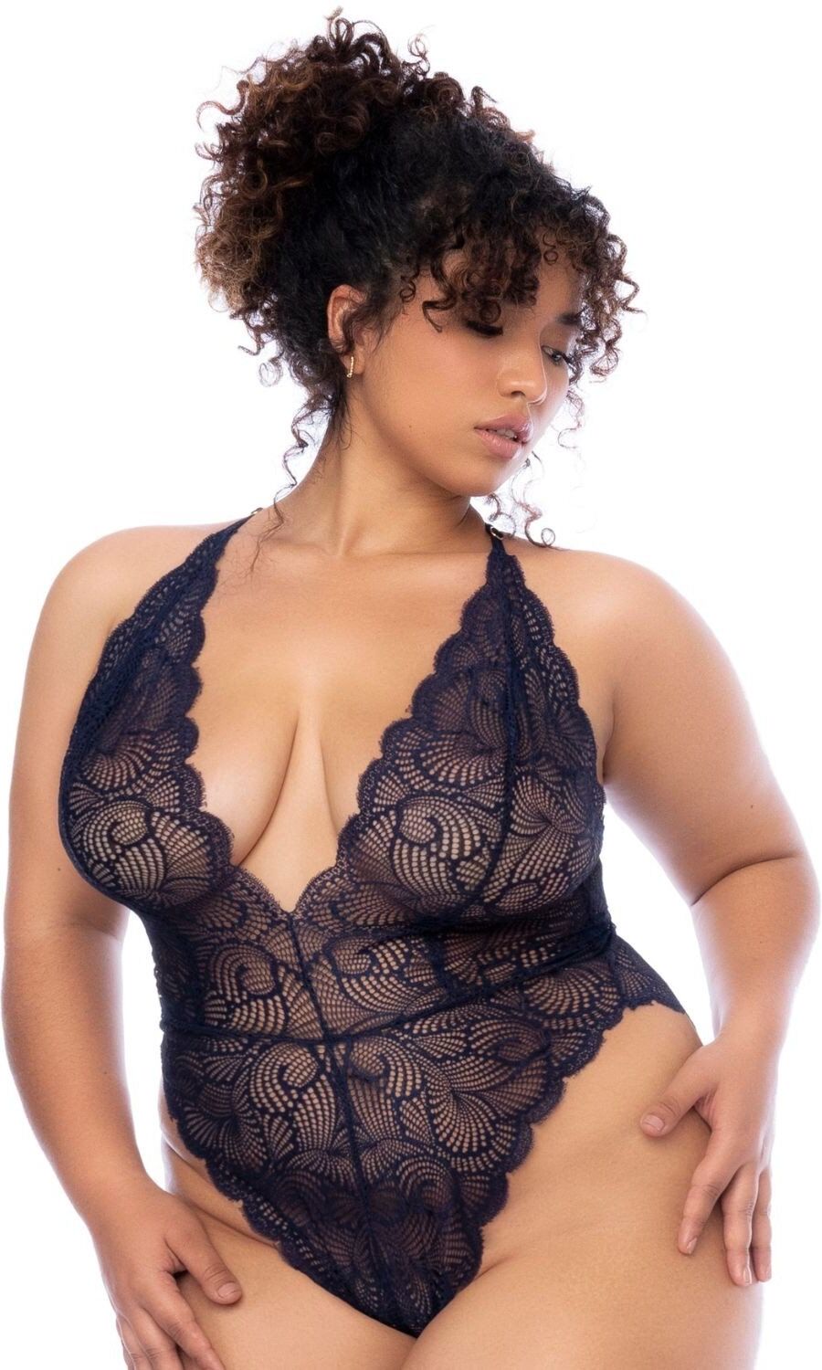 Mapalé Body grande taille bleu nuit
