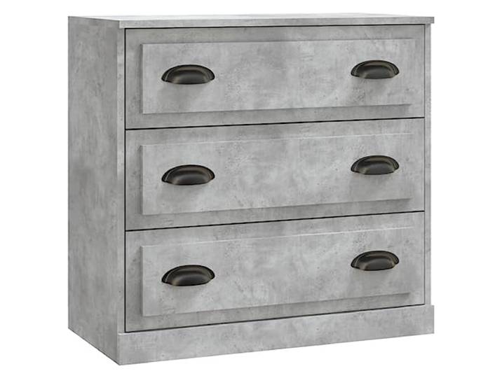 KTHLBRH Sideboards 2 Stück grau Zement Holz mehrschichtig 70 cm Klassisches zeitloses Design, viel Stauraum, Display-Funktion, Montage erforderlich